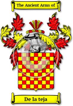 De la teja Family Crest Download (jpg) Legacy Series - 150 DPI